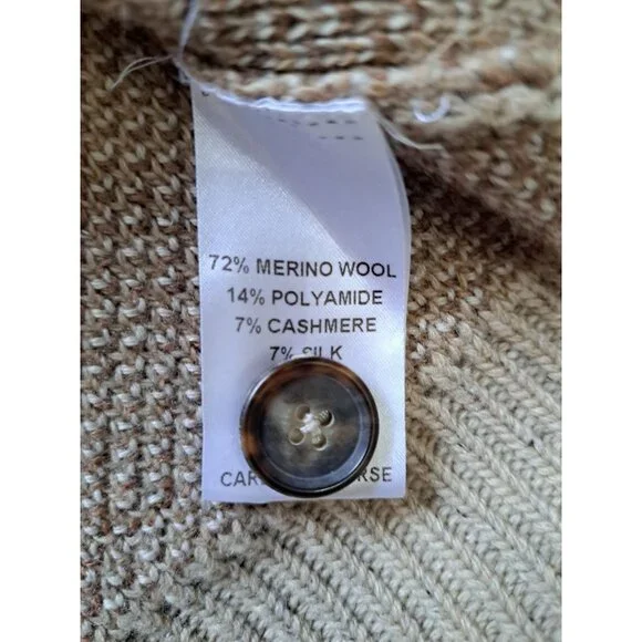 Billy Reid Parsons Cardigan XL Camel Sweater Shawl Collar Cashmere Wool Silk Men - Picture 9 of 10